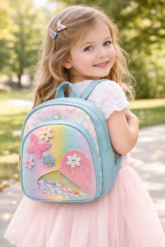 Bag for Kids  Girls, 14 Inch Small Backpack for Kid, 2-6 Year Old, Picnic, Casual, Travel, Birthday,Gift For Kids