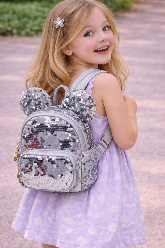 CUTE Fancy Bags for Kids – Glitter Bag for Girls – Small Backpack for Picnic Outdoor Travel Bags for Girls, Korean Bag for Girls, Stylish and Fancy Bag, Travel Bag for Girls