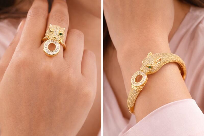 Fashion gold 18k Anti tarnish  Crystal Bangle Bracelet for Women and Girls