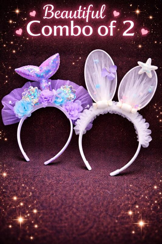Fashion 2 Pcs Stylish  Headband  Hairband Hair Bands for Girls Teens Women Kids Hair Accessories