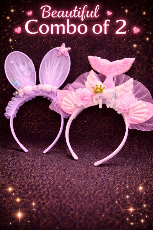 2Pcs  Hairbands for Kids Girl, Sweetly Stylish Hair Band for Girls Kids   Headpiece Head Band Accessories for Girls, Headbands Birthday Gifts for Women Girls