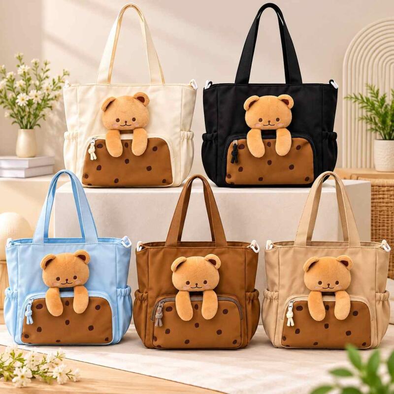 Korean  Tote Bag Casual Work Shoulder Handbags | Multi-Purpose Bag |Sturdy Canvas Bag with Large Capacity | Shopping Bag for Office, College & Daily Use