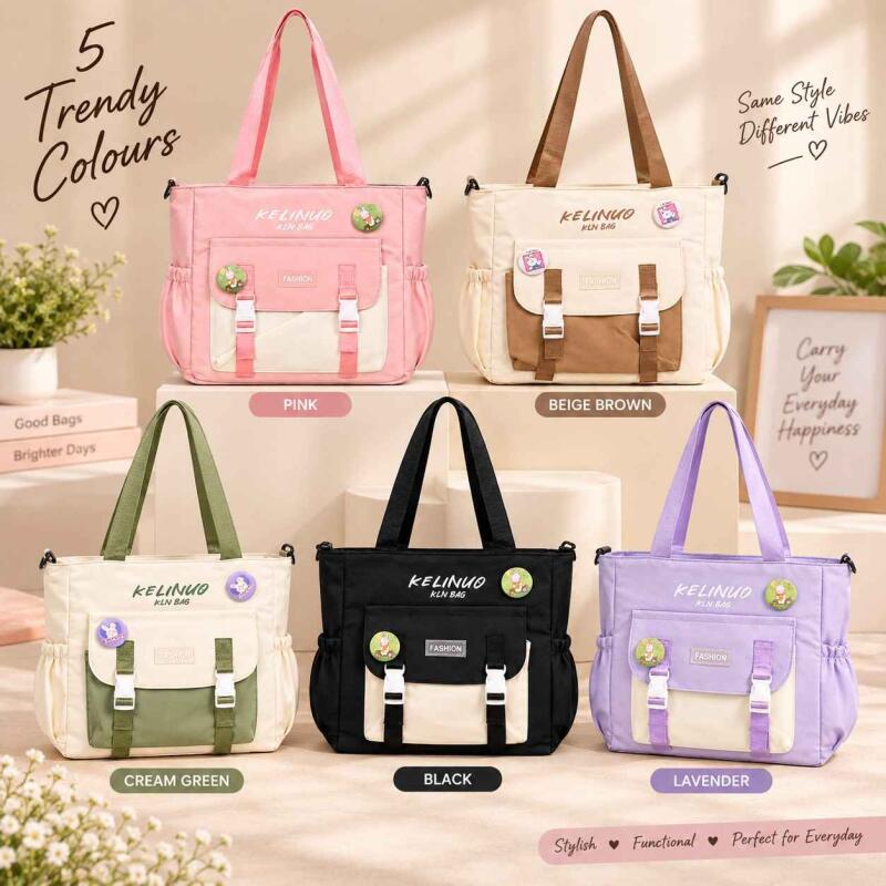 KOREAN  Shoulder Tote Bag for Work Beach Travel and Shopping Grocery NEW MOM