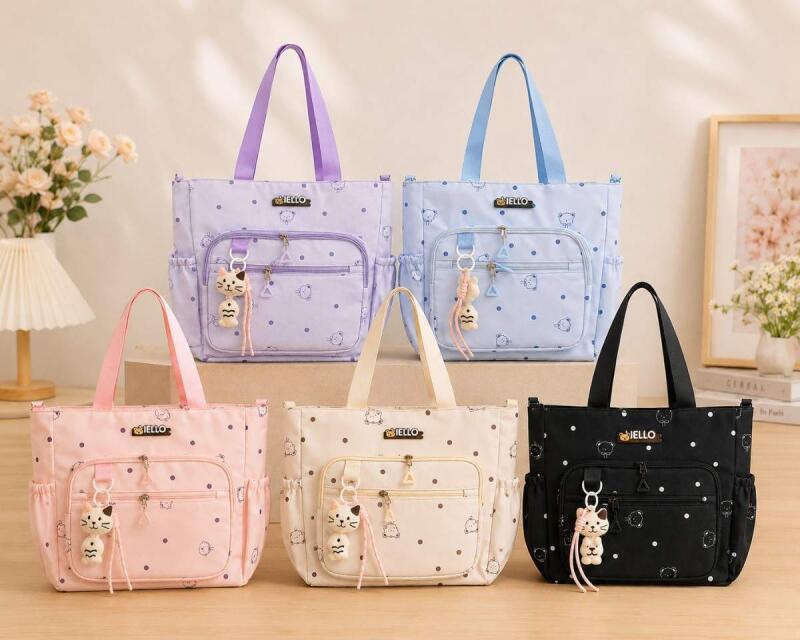KOREAN Tote Bag for Women - 1 Women Tote, POLKA Tote Bag, Stylish Bags – SuperBrand