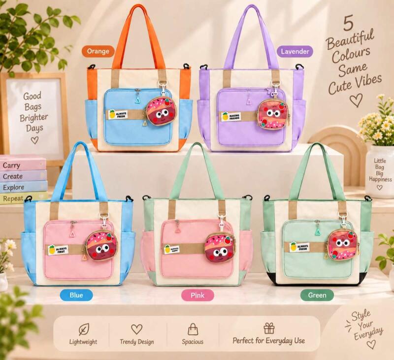Korean Tote Bag Casual Work Shoulder Handbags | Multi-Purpose Bag |Sturdy Canvas Bag with Large Capacity | Shopping Bag for Office, College & Daily Use – SuperBrand