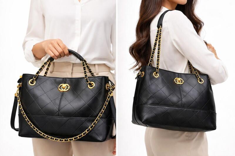 Handbags for Women Stylish - PU Leather Ladies Shoulder Purse - Daily, Office Use