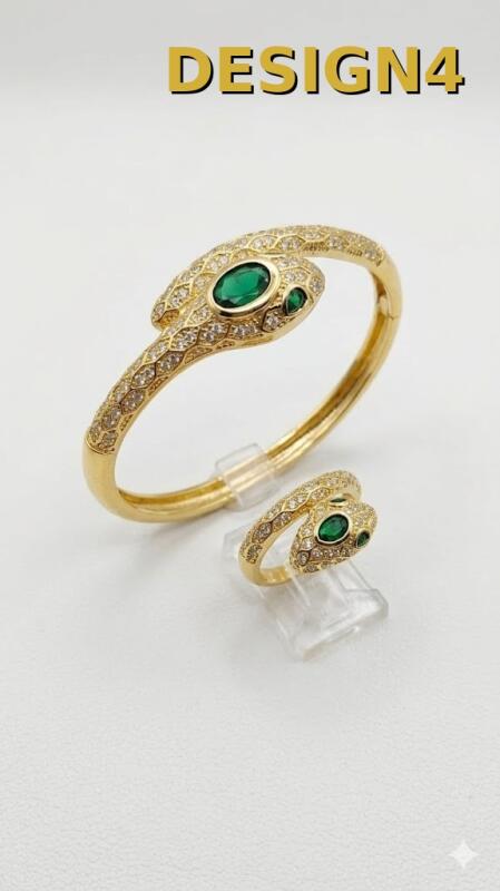 Fashion Stylish 18K Gold Plated Crystal Bangle/kada Bracelet for Women
