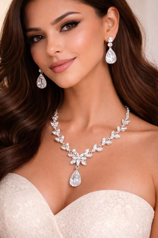 Jewellery Set for Women and Girls Traditional American Diamond Jewellery Set |  AD Necklace Set for Women | Birthday Gift for girls and women Anniversary Gift for Wife