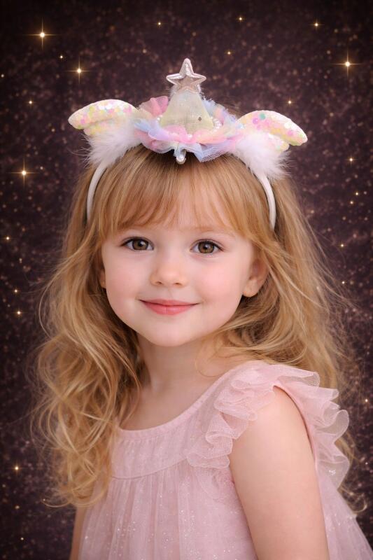Girl's Hair Accessories Cute Girls Star  Headbands, Children Headwear Photo Props Hairbands, Baby Girls Birthday Unicorn Theme Party Supplies