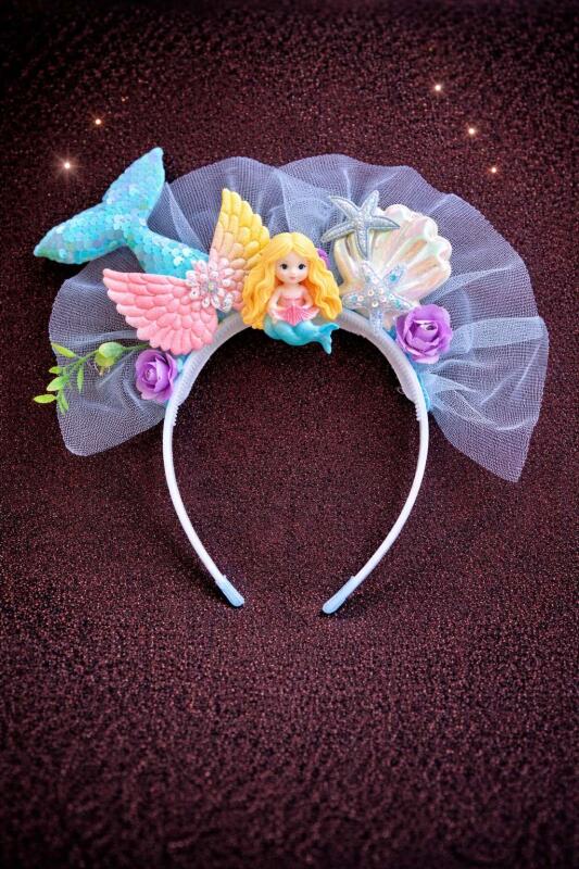 2Pcs Colorful Shining Hairbands for Kids Girl, Sweetly Stylish Hair Band for Girls Kids Headpiece Head Band Accessories for Girls, Headbands Birthday Gifts for Women Girls